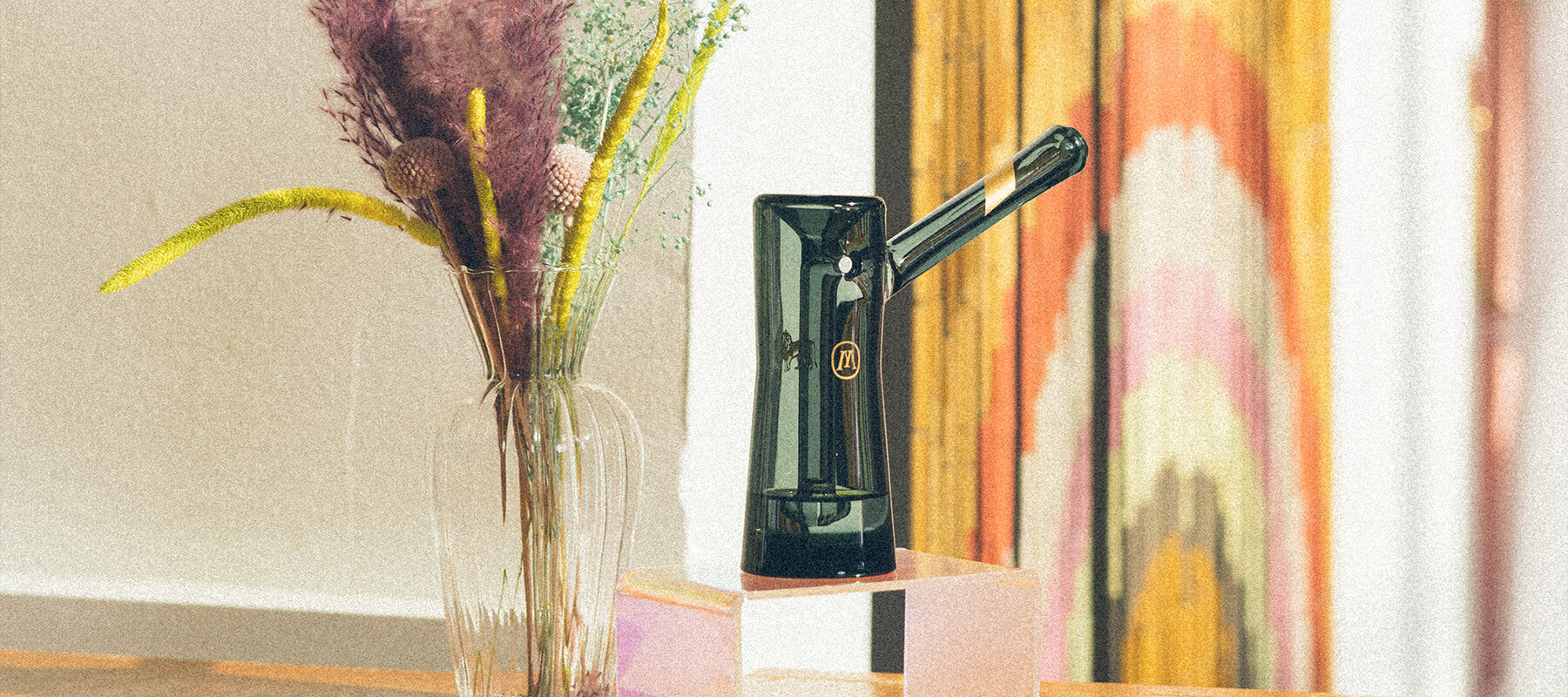 Bob Marley Natural wooden and glass Bubbler