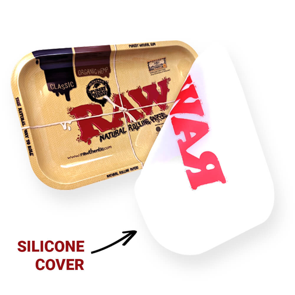 RAW Classic Dab Tray met siliconen deksel medium